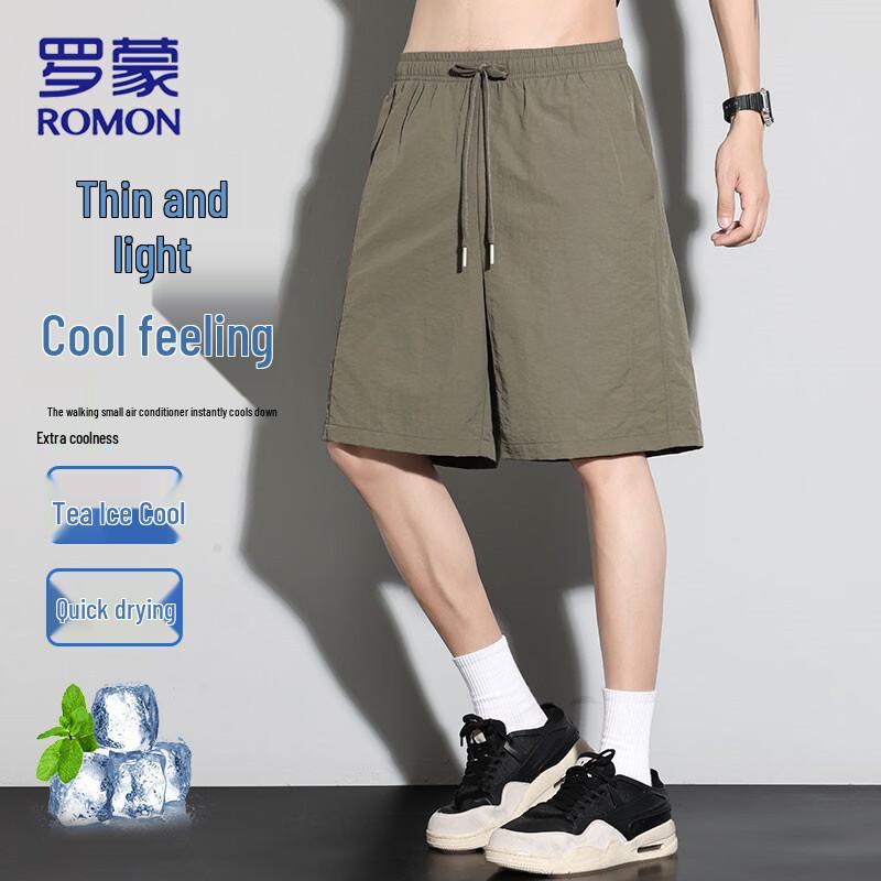 ROMON Men s Quick-Dry Breathable Ice-Feel Summer Shorts 2XL