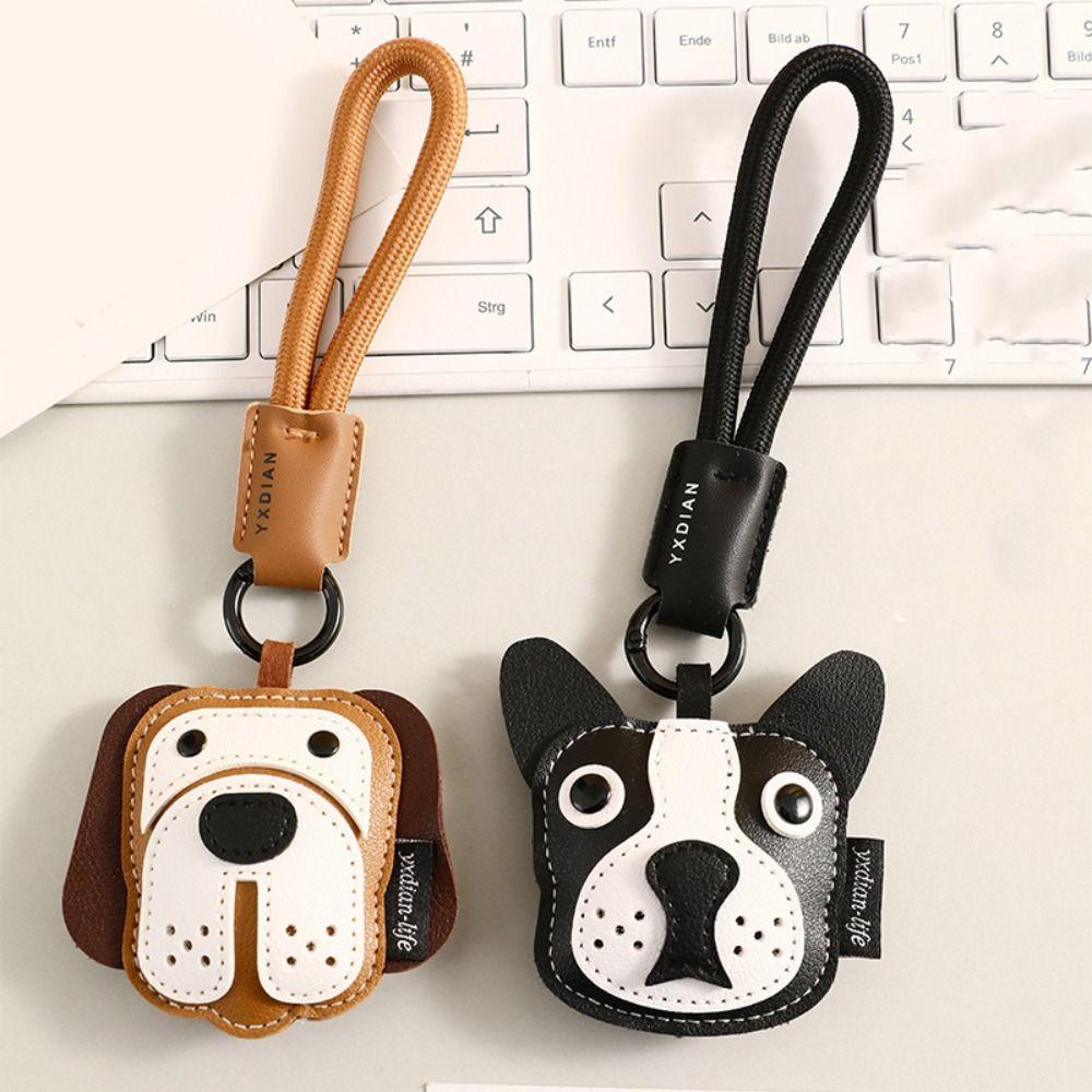 Hanger Pu Leather Puppy Keychain Cat Bag Pendant Lovely Leather Dog Pendant  Bag Ornament