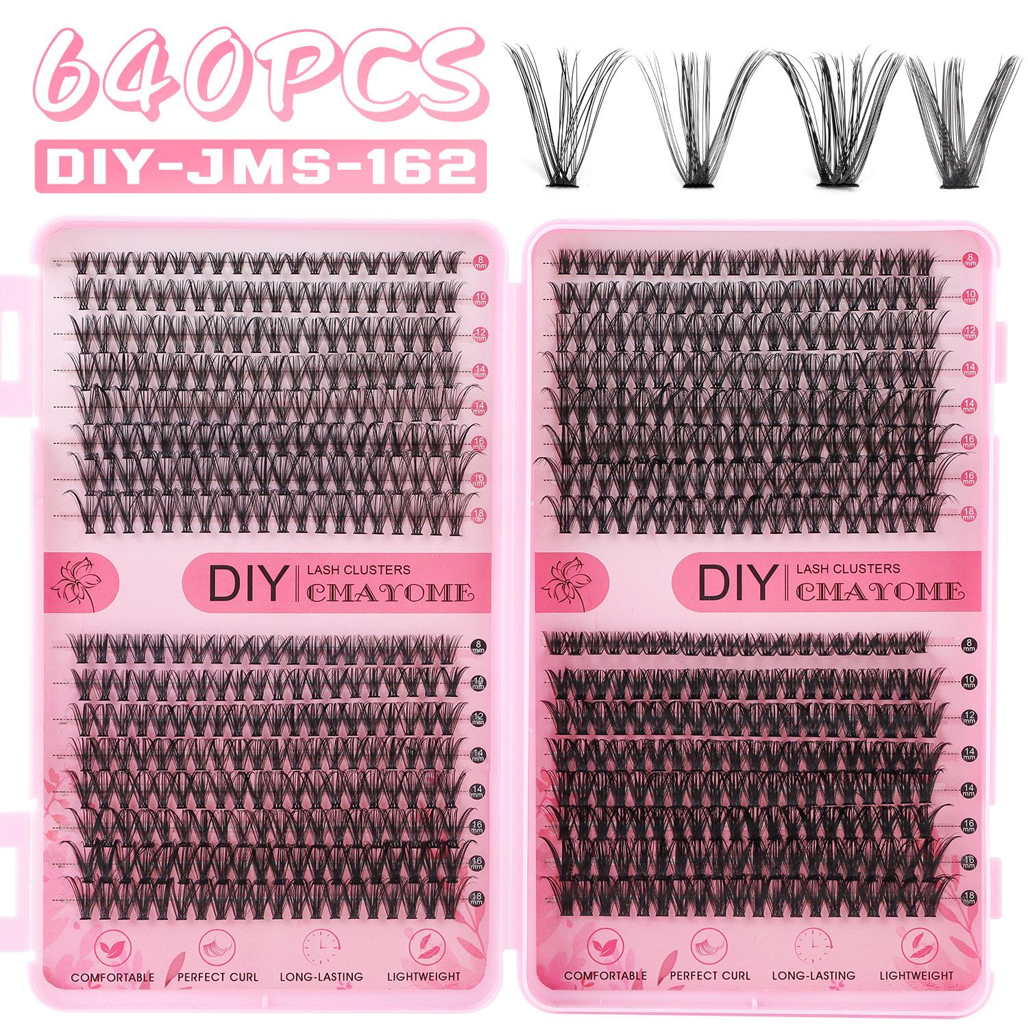 

640 Пучков Однопучковых Накладных Ресниц 8-18Мм Сделай Сам Сегментированные Натуральные Густые D-Изгиб Самостоятельное Наращивание