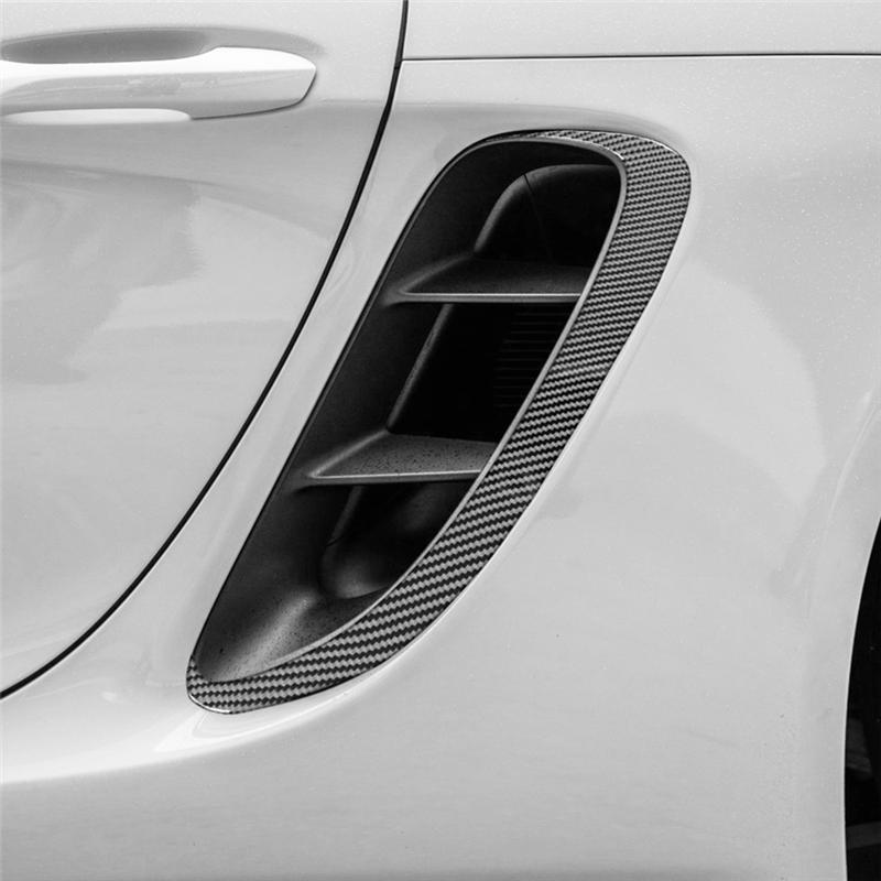 For Porsche 718 982 2016-2022 Carbon Fiber Car Side Vents Cover Air Flow Intake Trim Sticker Interior Accessories Carbon Fiber
