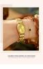 La Baoli Women's Exquisite Oval Dial Gold Watch with Steel Band - Trending Internet Celebrity Style