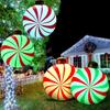 Weihnachten aufblasbarer Ball Lutscher-Design 23 Zoll Outdoor Weihnachten Riesen Garten Dekoration aufblasbare rote grüne Bälle Kinderspielzeug 2025