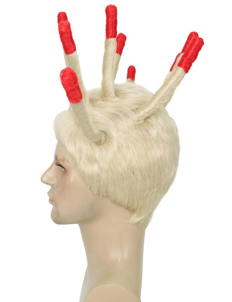 Wigs2you H-5686 HPO Herren Inseljungen Viral Zwillingsbrüder Stachelige Dreadlocks & Rote Spitzen Perücke