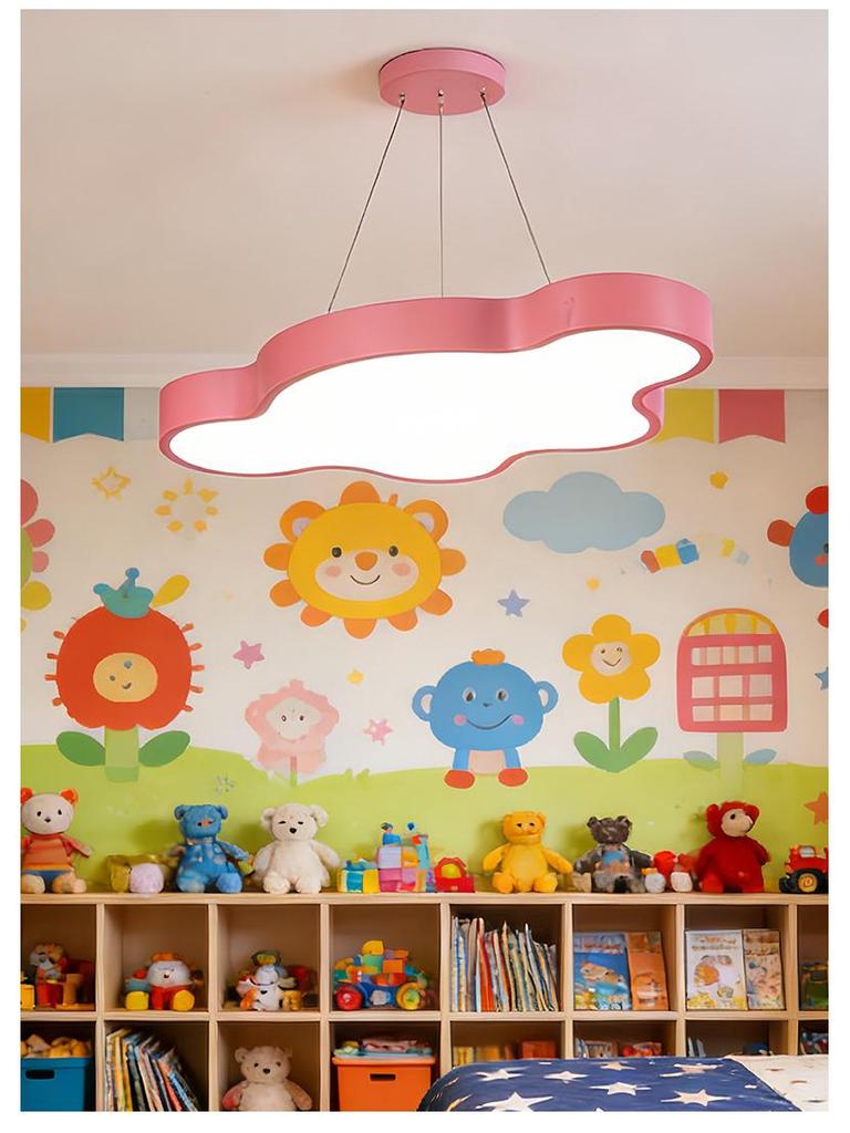 Creative Cartoon Cloud LED Pendant Light for Kindergarten Classroom