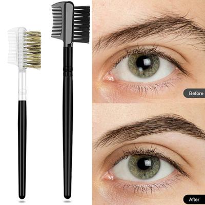 Makeup Tool Dual Head Double Ended Eyebrow Brush Comb Eyebrow Comb Eyelash Brush Makeup Brushes