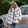 Winter thickened loose commuter solid color rabbit fur jacket coat temperament comfortable casual style