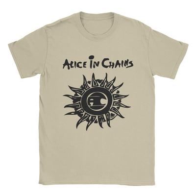 Erkek Tişörtleri Alice In Chains Logolu Harika %100 Pamuklu Tişört Kısa Kollu Tişört Bisiklet Yaka Giyim Hediye Fikri