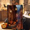 Spooky Halloween Pumpkins digital-printed polyester Bedroom velvet flannel cover blanket Fleece soft cover blankets for beds