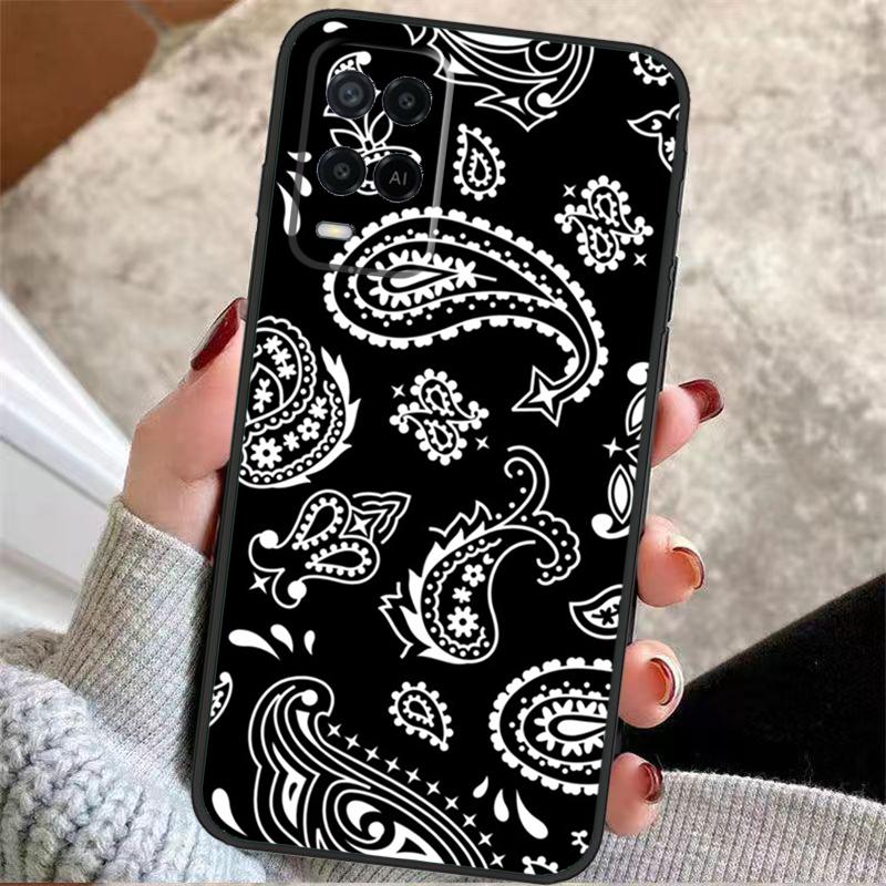 Bandana Seamless Pattern Case For Oppo A40 A16 A76 A96 A60 A98 A58 A78 A18 A38 A80 A77 A57 A17 A74 A54 A94 A15 A5 Pro