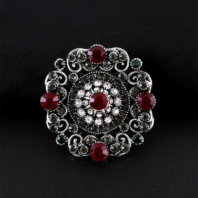 Baroque Style Vintage Women Men Crystal Brooch Retro Badges Lapel Pin Party Corsage Jewelry Accessories