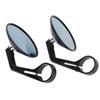 1 Pair Motorcycle Rearview Mirrors Aluminium Alloy Blue Convex Side Handlebar Mirrors For 17‑19mm