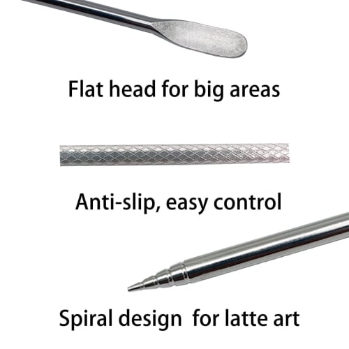 1 Stainless Steel Coffee Latte Art Pen - Spice Pen, Cappuccino Espresso Machine Accessory, Fancy Stitching, Barista Tool