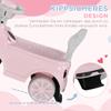 Foot To Floor Ride On Car Sliding Car W/ Air Horn, Anti-Over-Backwards, 18 To 36 Months - Pink