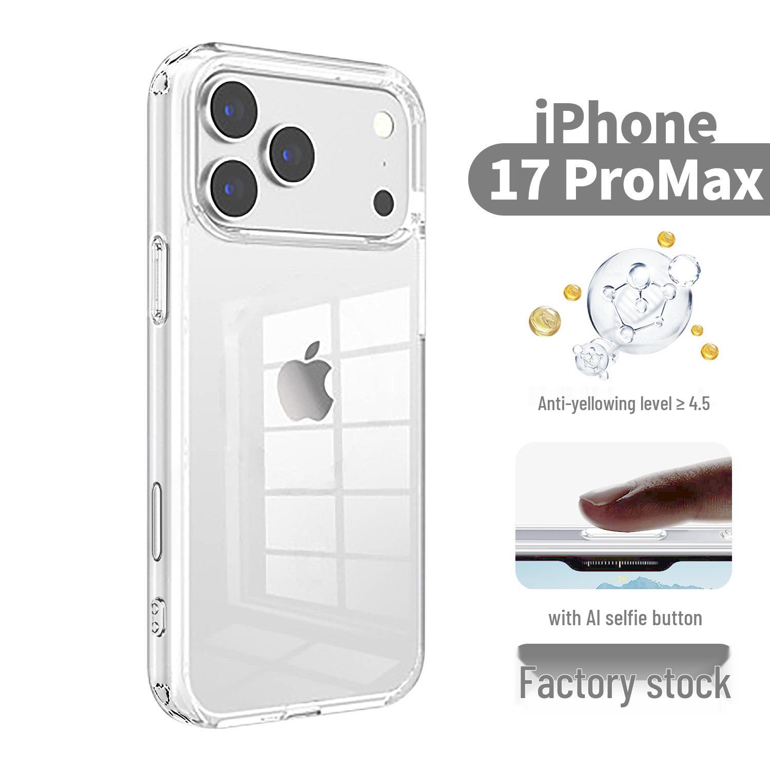 Apple 17 Pro Max Magnetic Skin-Feel Drop-Proof Frosted Phone Case with AI Button and Large Hole Protection iPhone Air