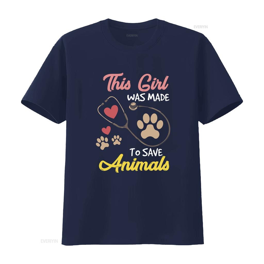 Vet Tech T Shirt Reception Veterinarian Animal Was Made To Save Animals Vintage Washed Graphic Unisex Fashion Comfortable