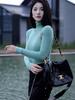 Women's Machine Washable Seamless New Zealand Wool High Neck Sweater - 100% Pure Wool Knitwear Base Layer Top
