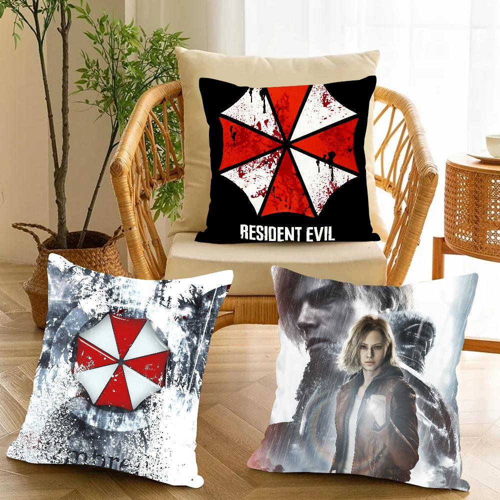 Game R-Resident E-Evil Pillow Case Applicable Space For Guest Rooms Interiors Cars Office House Decoration