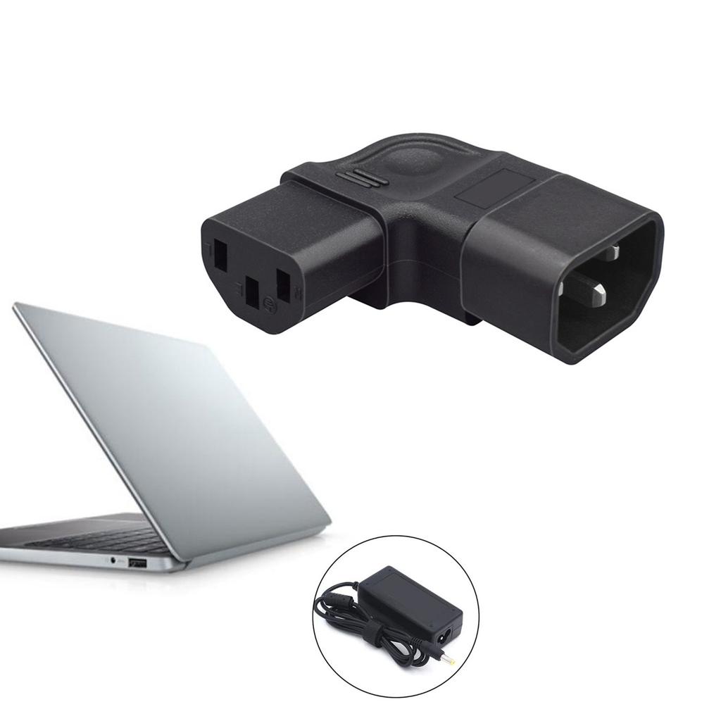 Adattatore di Alimentazione IEC320 C14 a C13 ad Angolo Retto, Connessione Maschio-Femmina per Elettronica di Consumo