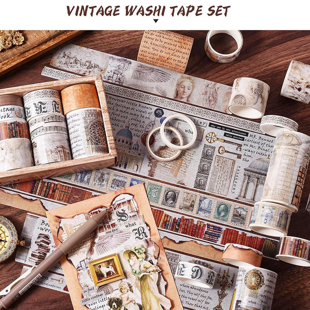 PBM Set of Retro Vintage Masking Tape That Can Be Used for Any Purpose or 18-roll Mood.