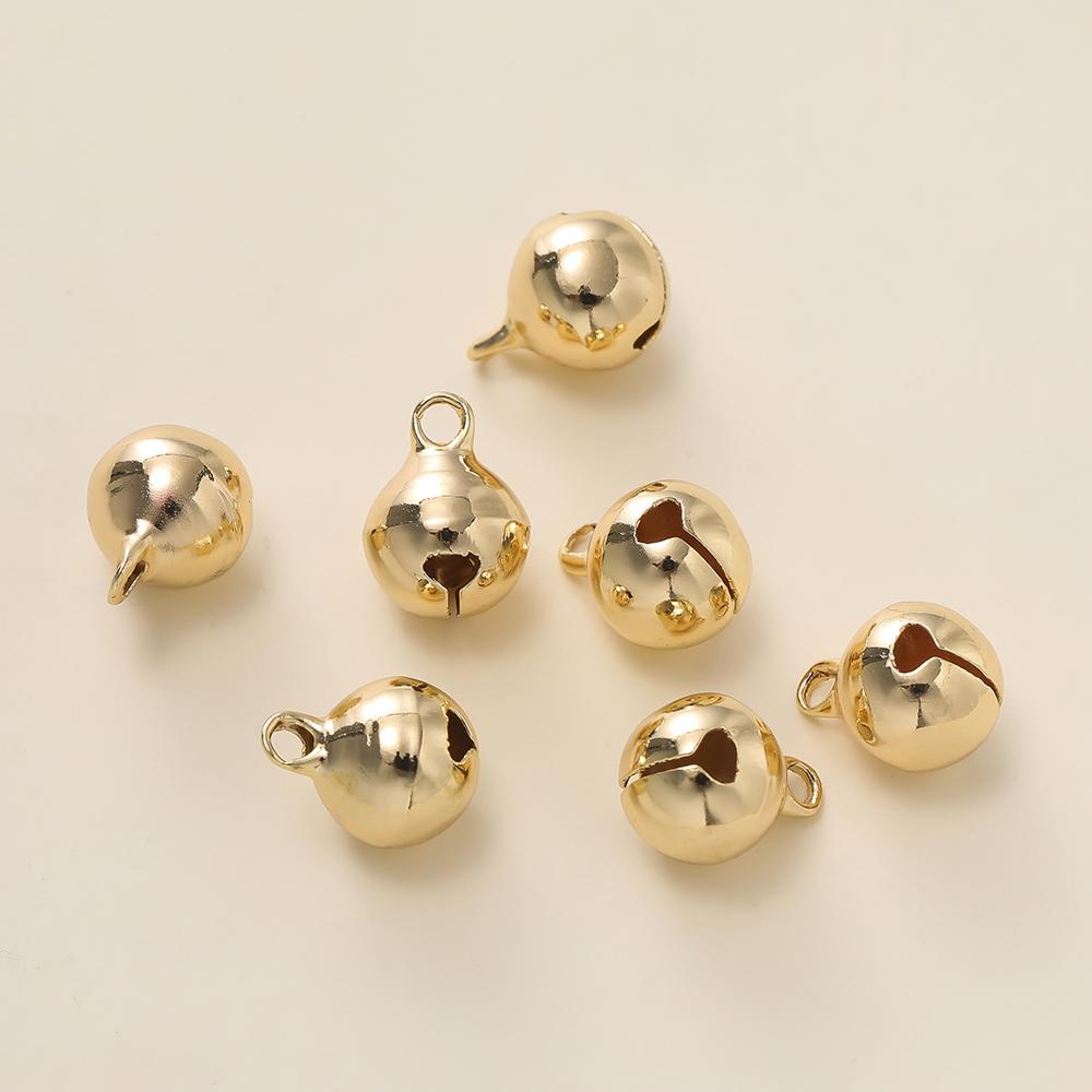 5Piece/Lot 14/18K Gold Color Plated Iron Bell Shape Charms Pendants for DIY Bracelet Necklace Jewelry Making Accessorie