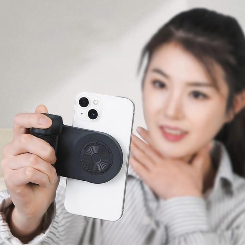 Portable Magnetic Camera Grip Ergonomic Designing Phone Tripod Mount Freely Adjustable for Self Video Photoshoots