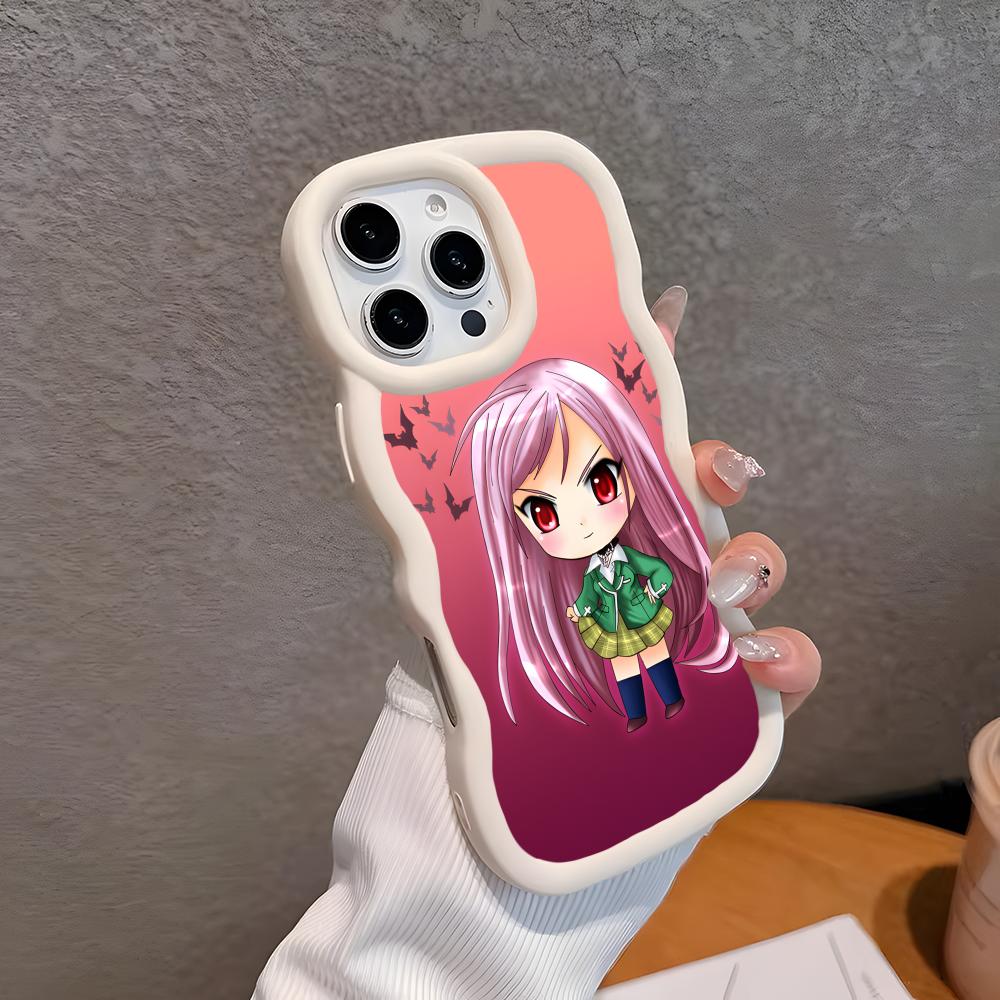 

Rosario Vampire Moka Akashiya Phone Case for iPhone 17 16 15 14 13 12 11 Air Pro Max Plus Wavy Edge TPU Colorful Cover Luxury iPhone 11 Pro Max