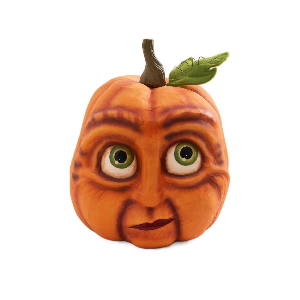 Pumpkin Shaped Decorative Resin Figurine for Home Office Table Centerpiece Autumn Harvest Festival Ornament Craft