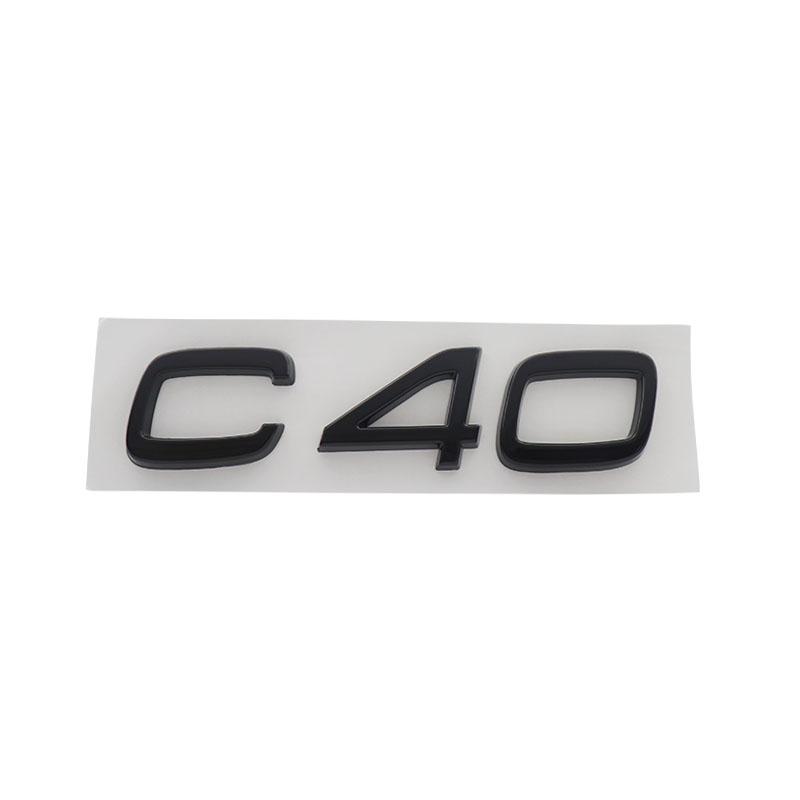 3D Premium C30 C40 Letters for Sweden SUV Off Road Car Engine Hood Fender Trunk Tail Rear Decal Emblem Badge Sticker