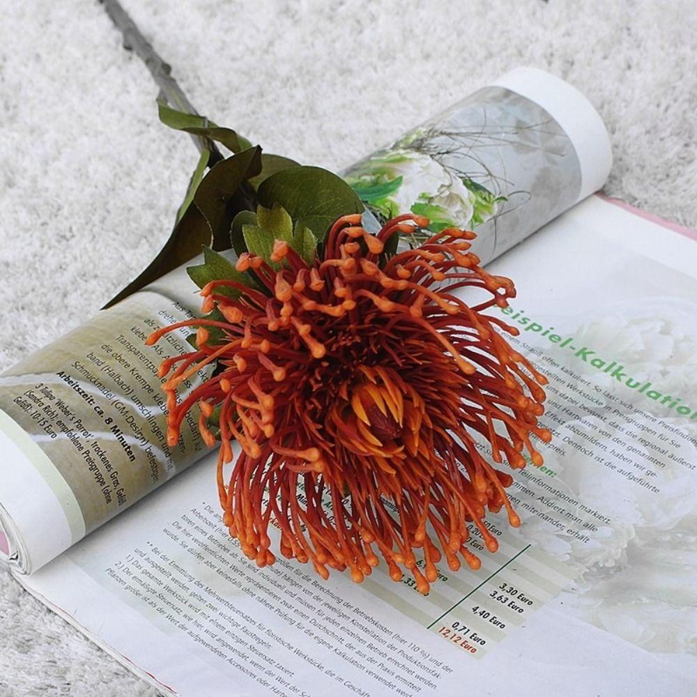 Moisturizing Film Feel Faux Flower Stems Artificial Plastic Chrysanthemum Home Decor
