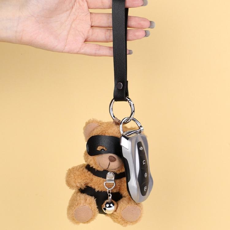 Plush Bear Keyring Plush Bag Charm Nontoxic Material Cute Travel Accessory Gift Stylish Bag Hanging Ornament
