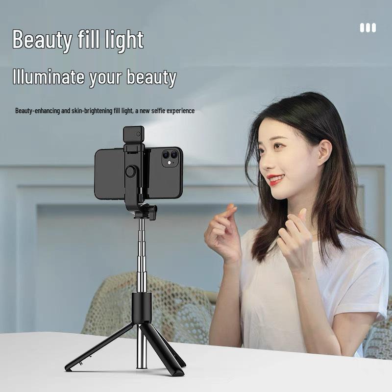 R1 Mobile Phone Bluetooth Selfie Stick Tripod - Extendable, Floor-Standing & Desktop Stand