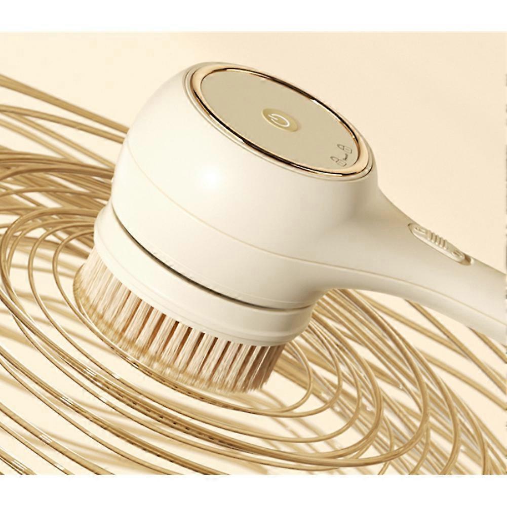 Electric Body Brush , Waterproof Rechargeable Bath & Body Brush with Long Dual Handle, for Cleansing and Exfoliating.