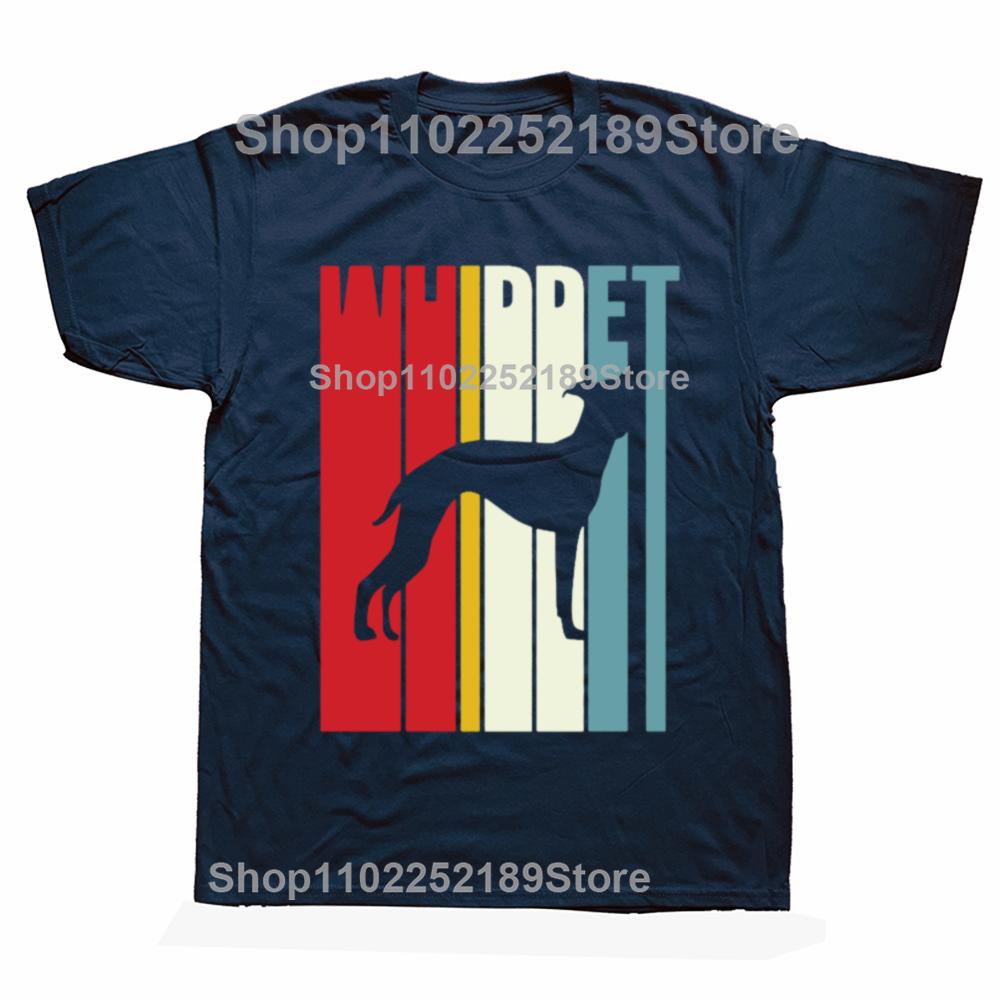 Roliga Whippet Hund Greyhound T-shirts Sommarstil Grafisk Bomull Streetwear Kortärmad Födelsedagspresenter T-shirt Herrkläder