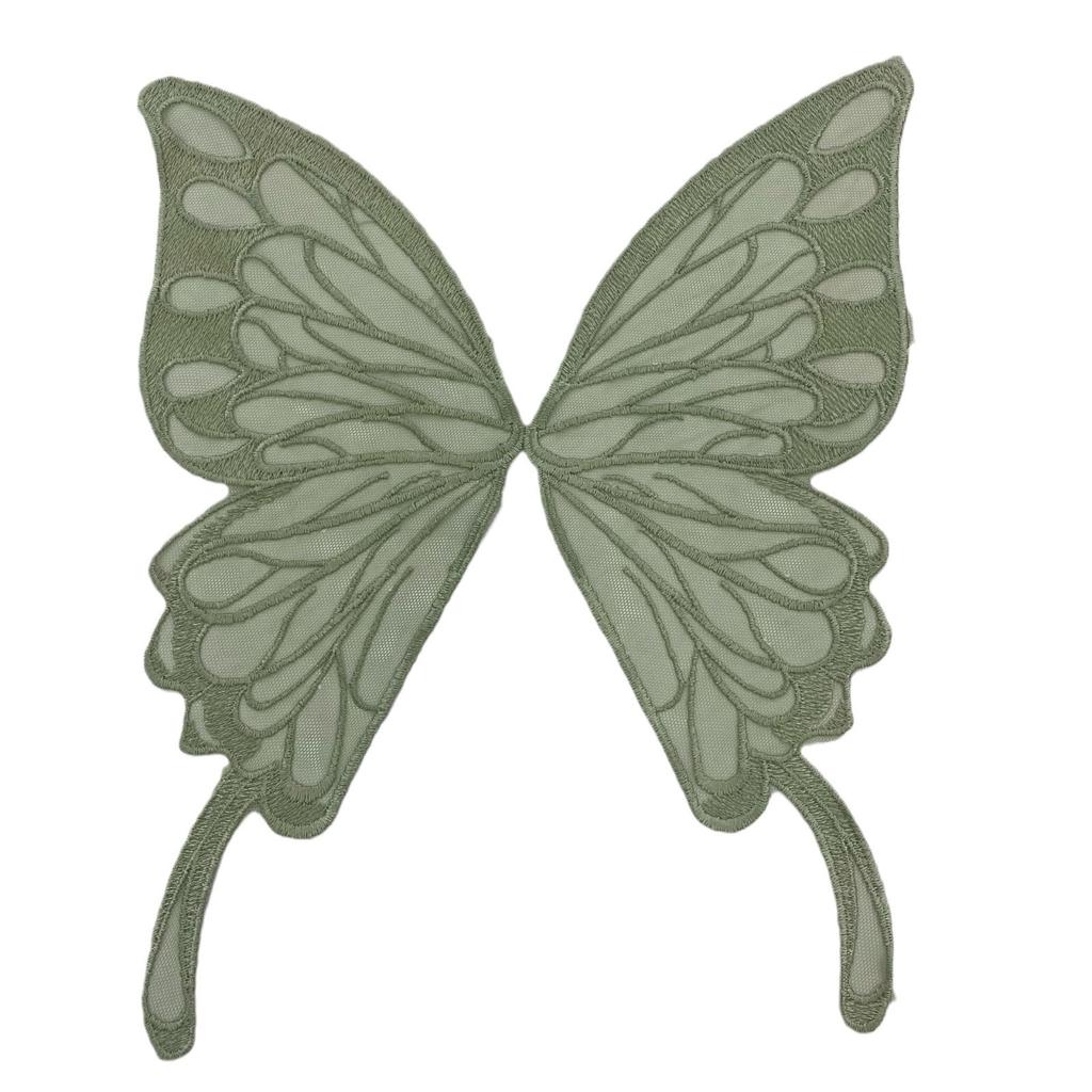 Large Water-Soluble Lace Embroidery Butterfly Pair, Back Flower, Applique Lace Diy Butterfly Cloth Sticker Collar Flower Accessories