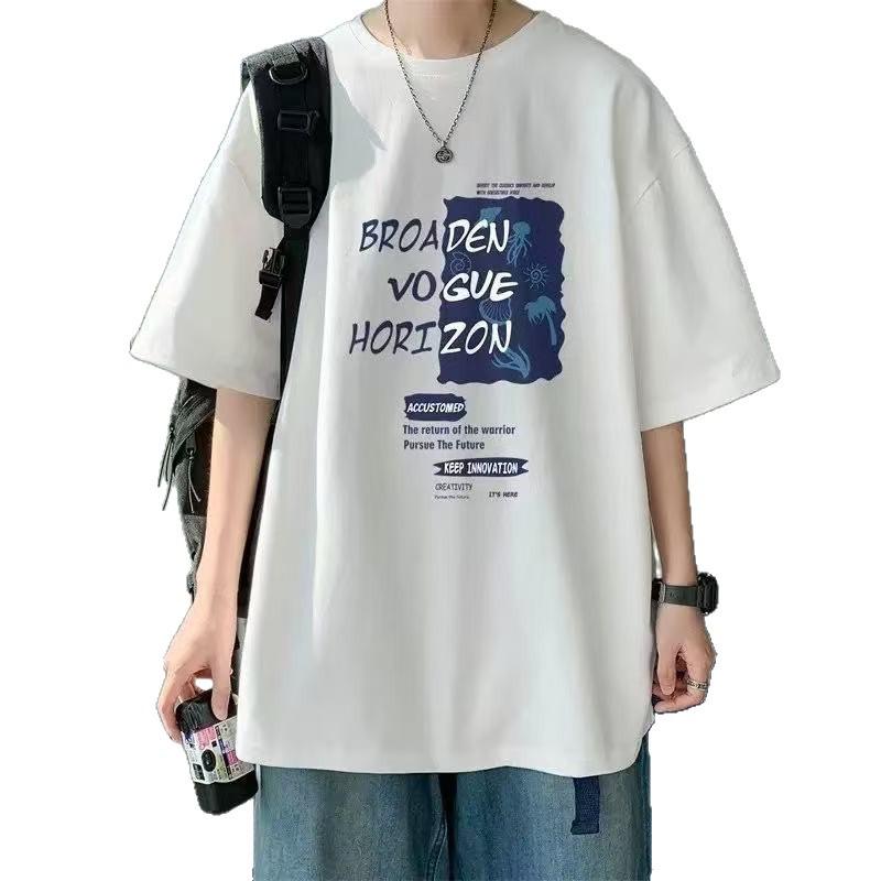 2026 Trendy Cartoon Short Sleeve T-shirt, Unisex Chinese Style Print, Loose Summer Top for Couples