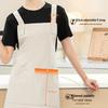 Waterproof Oxford Cloth Apron with Wear-Resistant Shoulder Strap for Milk Tea Shops, Baking, and Hot Pot Restaurants - Custom LOGO Printing Available