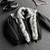 Giacca Spessa Stile Americano Aquila di Montagna per Autunno e Inverno con Collo in Pelliccia Sintetica - Vestibilità Larga Unisex, Design 2-in-1