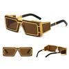 Fashion Rectangular Sunglasses Trendy Men Punk Sun Glasses Women One-Piece Gradient Eyewear