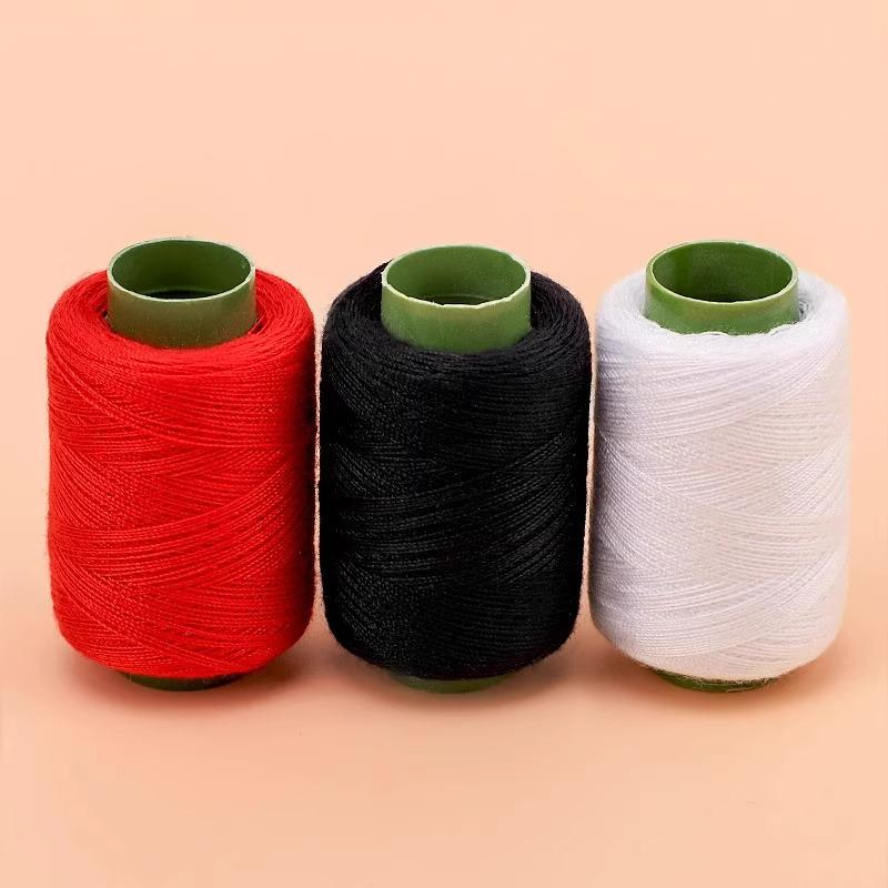 Black & White DIY Sewing Thread and Needle Set for Mending and Handcrafts