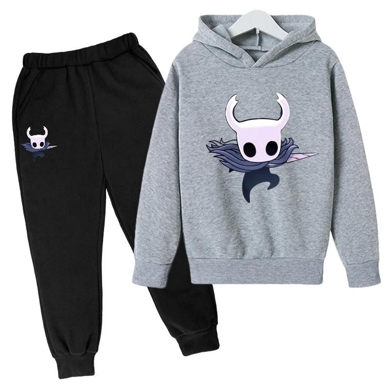 Children Fashion New Popular Hot Game Hollow Knight Kids Hoodies Personality Anime Hoodie Harajuku Sweatshirts Boy Sets