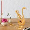 Dessert Flatware Set Swan Spoon Organizer Dinnerware Base Holder for Restaurant Decor