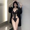 Sexy lingerie lace open crotch free onesie sexy temptation uniform perspective hollow pajamas