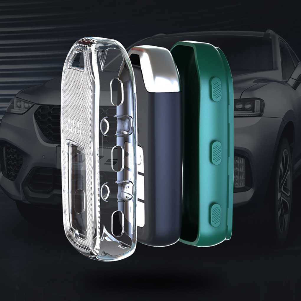 TPU Car Key Fob Oilproof Remote Control Case Replacement for Civic Black