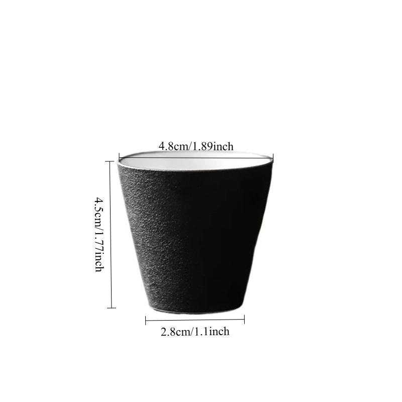 Handcrafted Chinese Black Clay Kung Fu Tea Set - Conical Zen Tea Cups, Ceramic Gongfu Tea Ceremony Accessories for Home & Gifts