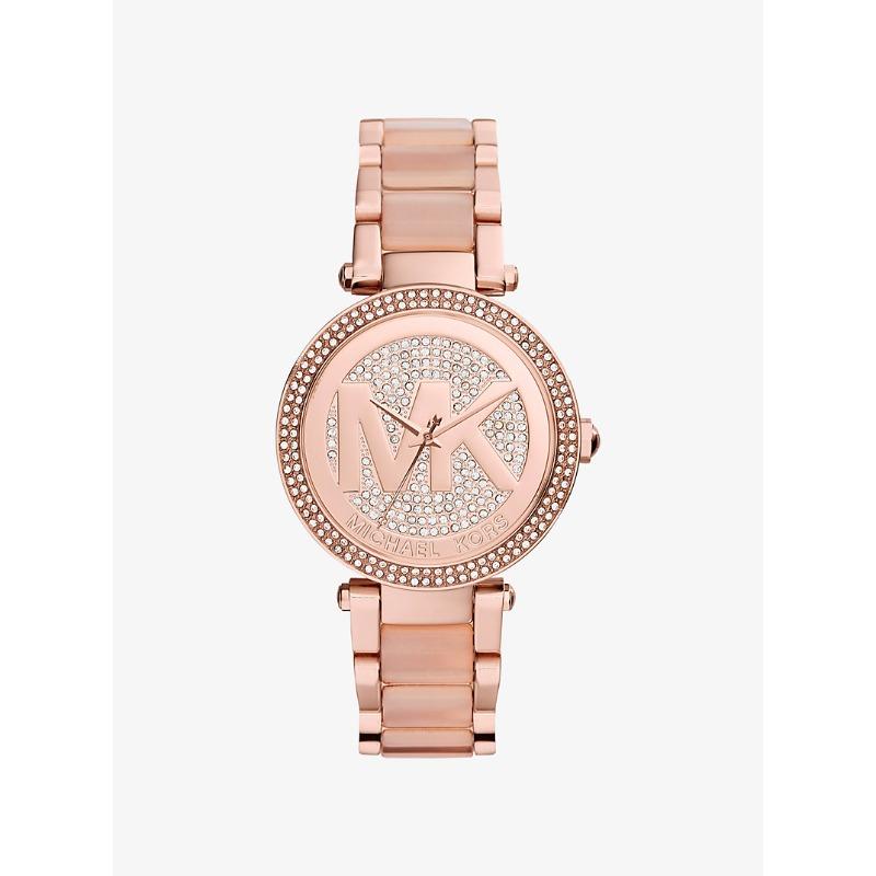 

Часы Michael Kors Parker с паве, покрытие из розового золота, MK6176 розового золота