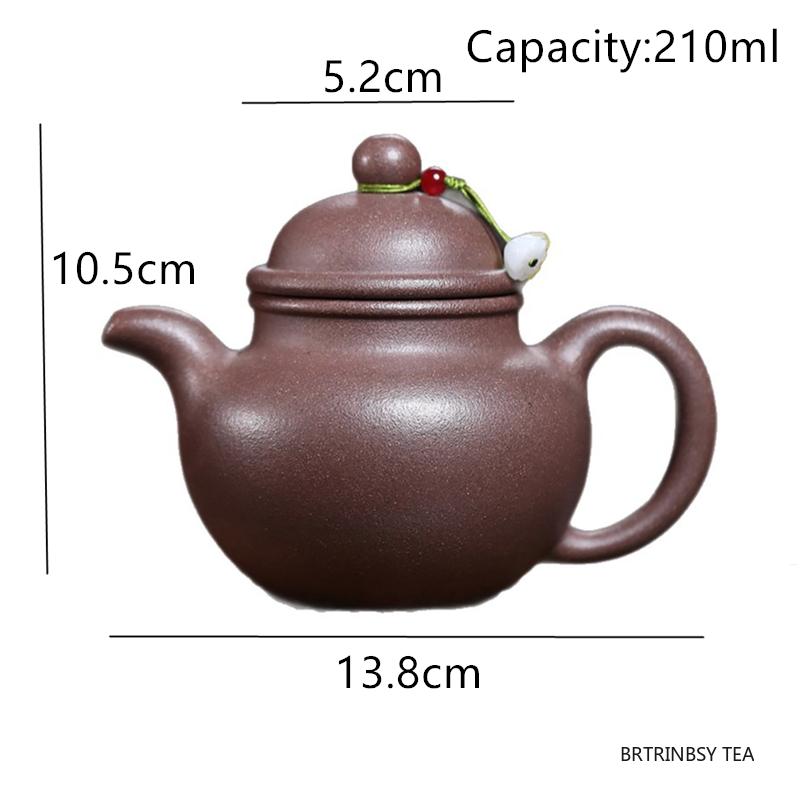 Tradition Yixing Purple Clay Tea Pot Household Handmade Teapots Chinese Zisha Tea Set Beauty Tea Infuser Kettle Teaware 210ml