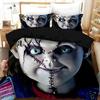Horror Movie Child Of Play Chucky Bedding Set Double Twin King Duvet Cover Comforter Pillowcase Boys Girls Adults Bedroom