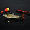 Rechargeable LED Electric Multi-Section Vibrating Fish Lure with Propeller Motor