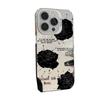 Black Rose Suitable for Apple 15 Color Silver iPhone14Pro Creative 13/11promax Color Silver 16 Protective Case