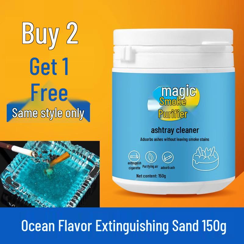 Fly-Repellent Ashtray with Odor-Removing Fresh Scent Balm